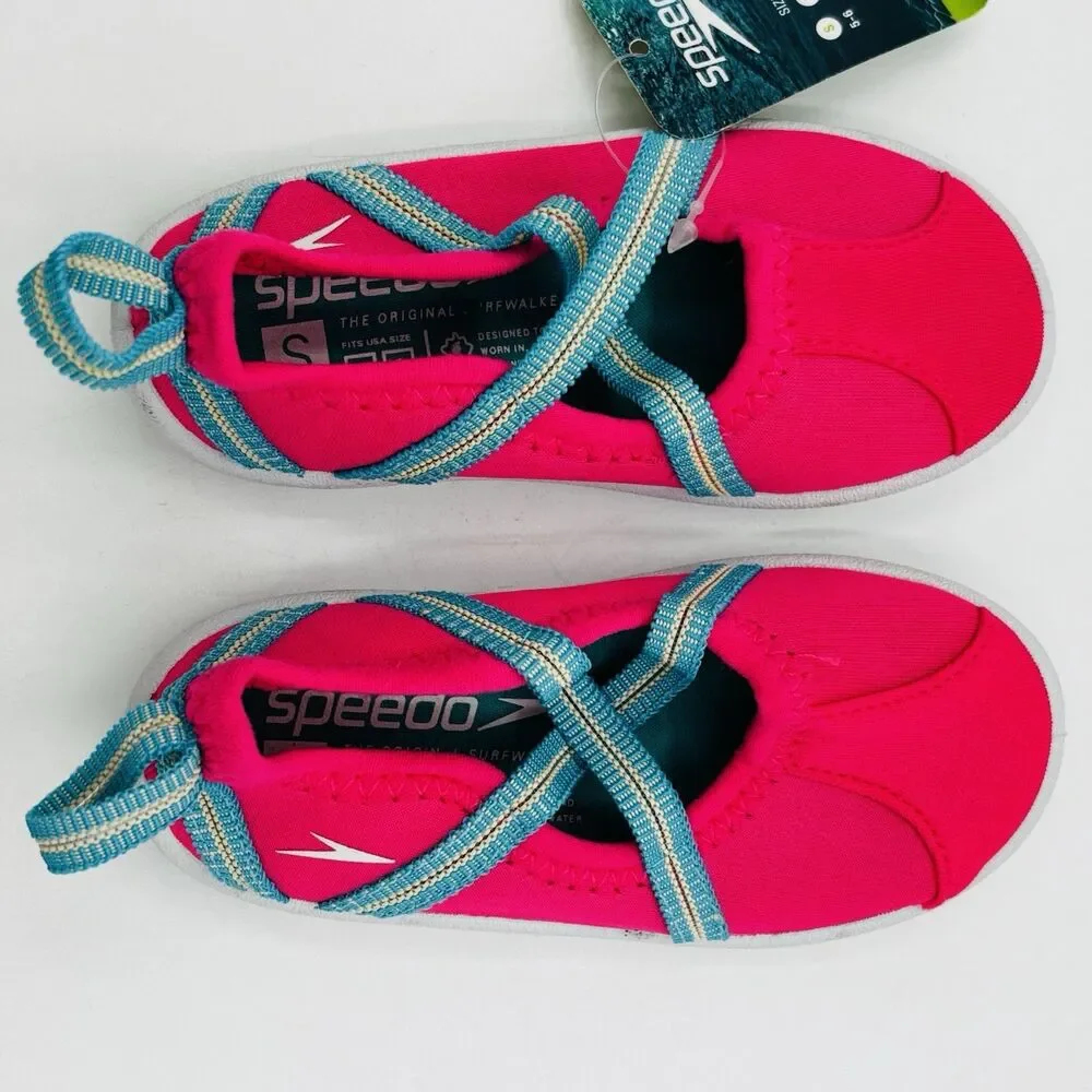 New Speedo Water Shoes Girl Pink Size Small 5/6 Fun Comfortable Trendy